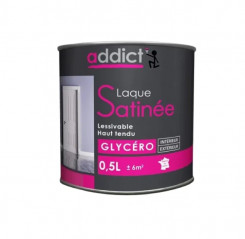 Glycero deco lacquer paint for all surfaces, satin black, 0.5 liter