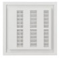 Square PVC ventilation grille, sealable, removable, with closure 176x176 mm, white