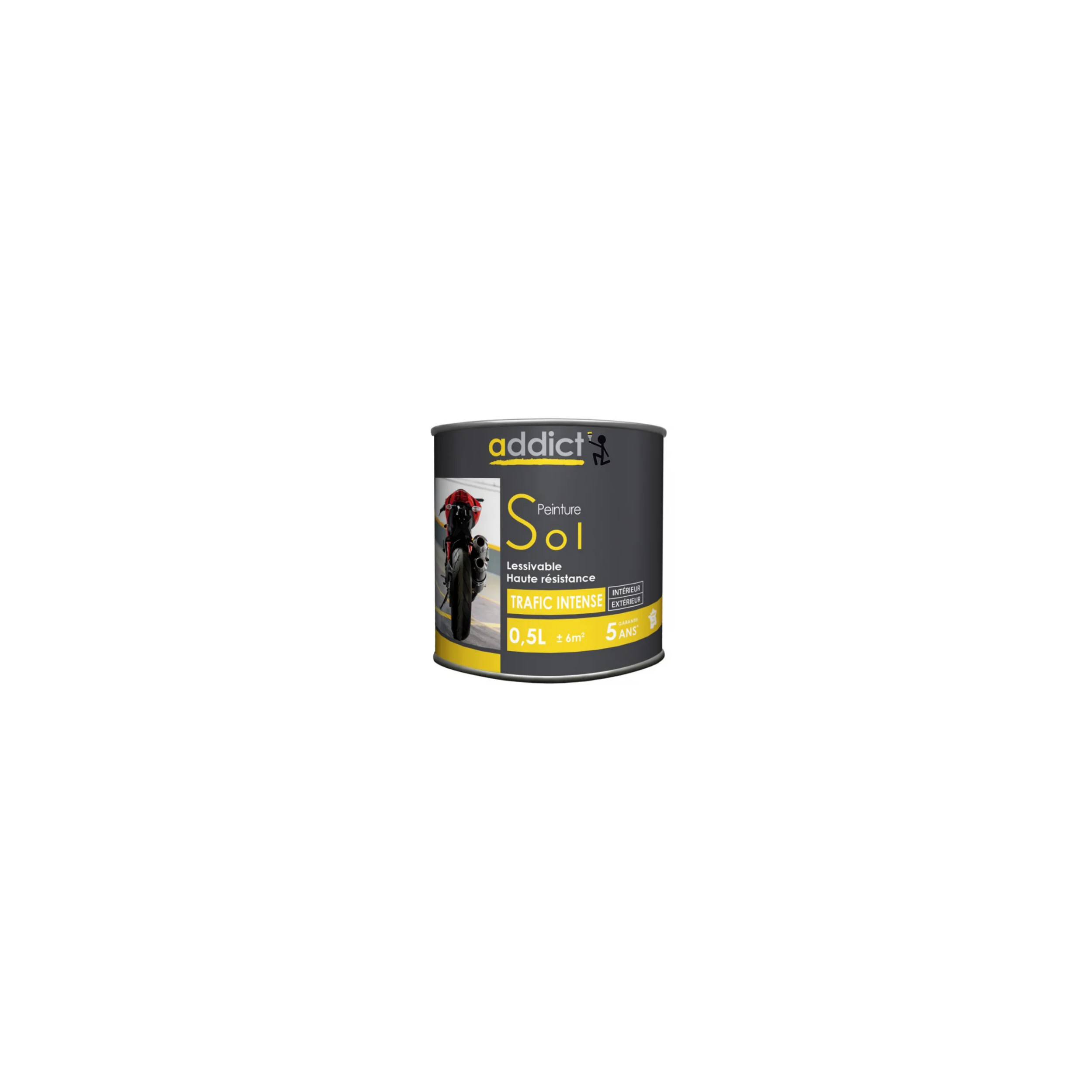 Peinture sol monocomposant, ton pierre, 0,5 litre