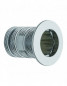 Break-away chrome-plated overflow cover diameter 24 mm, length 35 mm for washbasin