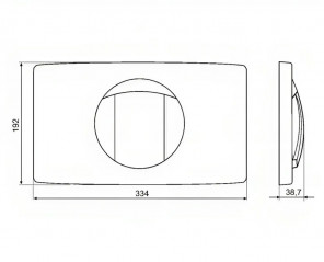 Plaque de commande double touche, pour réservoir encastré, blanche