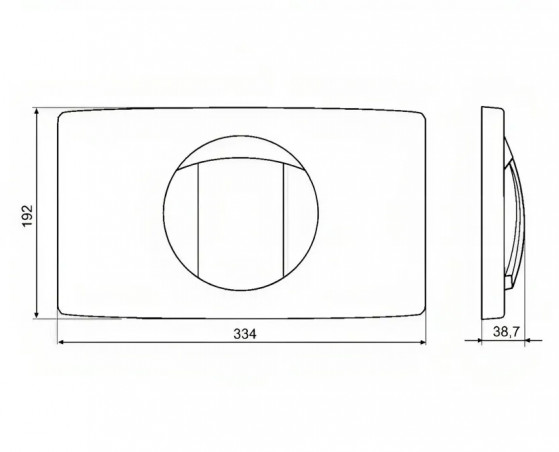 Panel de control de dos pulsaciones para cisterna empotrada, blanco