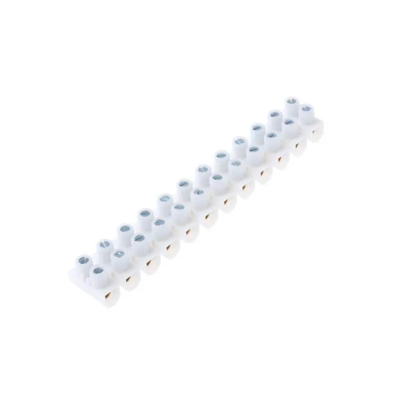 White 6 mm² high-temperature terminal block