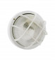 IP44 luz exterior redonda de superficie con lamas, blanco