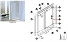 Pair of magnet seals for VISION 2P and R SLI shower enclosures