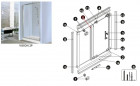 Fixed panel gasket for VISION A, R, and 2P shower panels