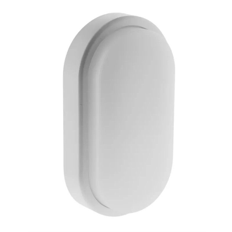 Luce esterna rotonda impermeabile IP54, 980 lumen, bianco