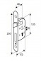 Cerradura de embutir, agujero para cilindro en puerta delantera, caja de cerradura de 135 mm, cerrojo de 40 mm 