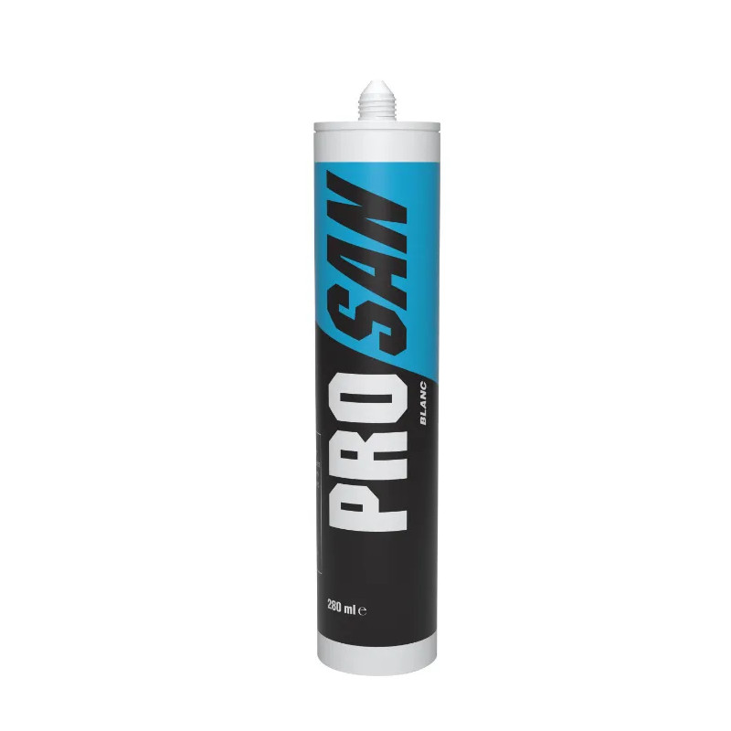 White sanitary silicone sealant, PRO SAN single-component acetic, 280 ml