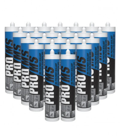 Mastic colle PRO MS polymère blanc, 290 ml, carton de 24 pièces