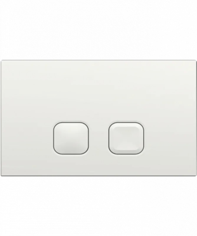 Regiplast PLAIN placa de control para inodoro, dos toques, blanco