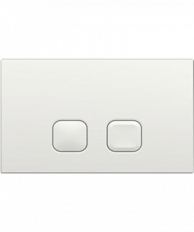 Plaque de commande double-débit PLAIN 3 / 6 L blanche