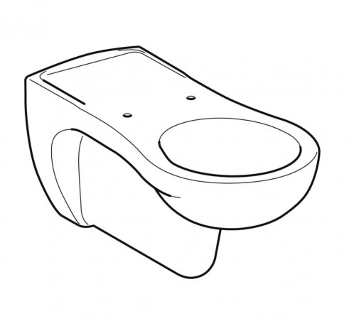 Vitalis PMR wall-hung toilet bowl, extended, 70cm, White