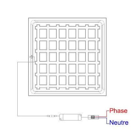 Dalle lumineuse IRO 595x595 mm 4000k avec driver