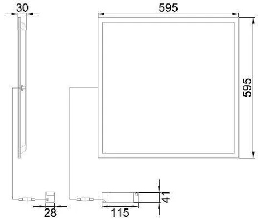 Dalle lumineuse IRO 595x595 mm 4000k avec driver