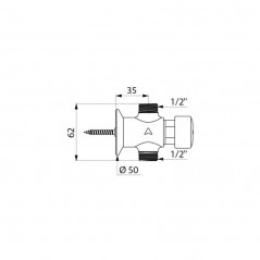 1/2" TEMPOSTOP grifo temporizado de ducha