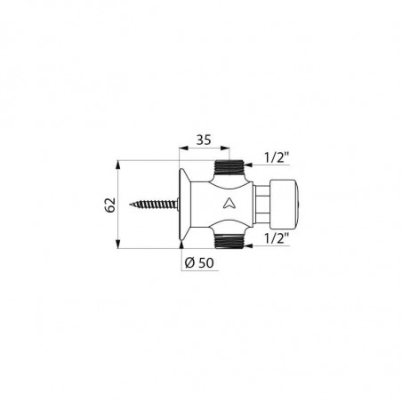 Robinet de douche temporisé 1/2" TEMPOSTOP