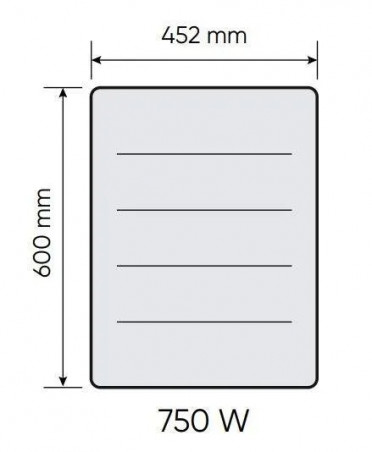 NIRVANA NEO 750W radiator, H.600 x W.452, horizontal model