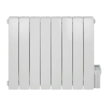 Radiateur électrique à inertie fluide, 700 W, inter digital programmable, blanc  