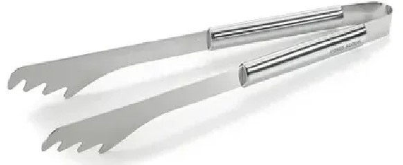 Pince inox courte pour plancha.