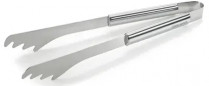 Short stainless steel tongs for plancha.