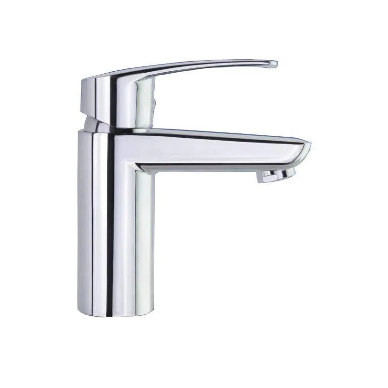 New fly" basin mixer, 158mm high, without pop-up waste.