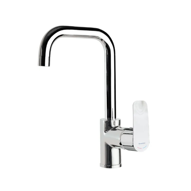 New fly" high-spout basin mixer, 300mm high.