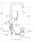 Miscelatore per lavabo con bocca alta "New fly", altezza 300 mm.