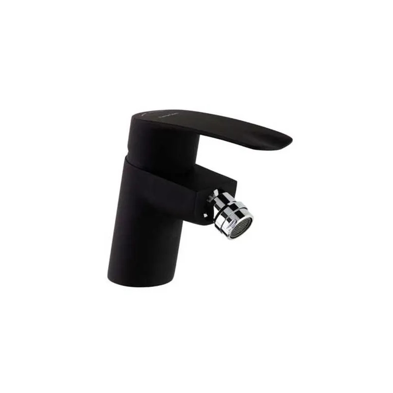 New fly" bidet mixer, black, without pop-up waste.