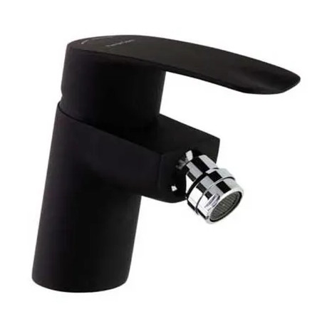 New fly" bidet mixer, black, without pop-up waste.