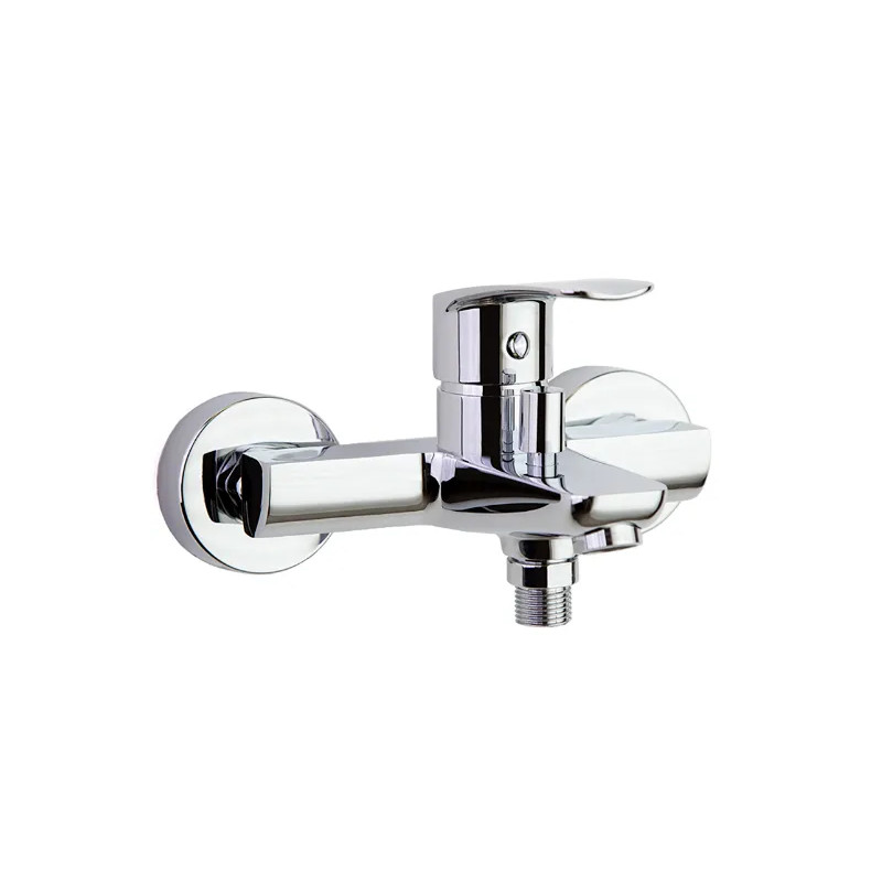 New fly" wall-mounted bath and shower mixer.