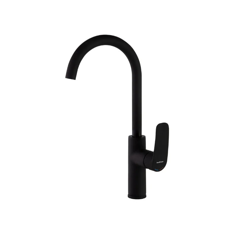 New fly" high black sink mixer, height 400mm.