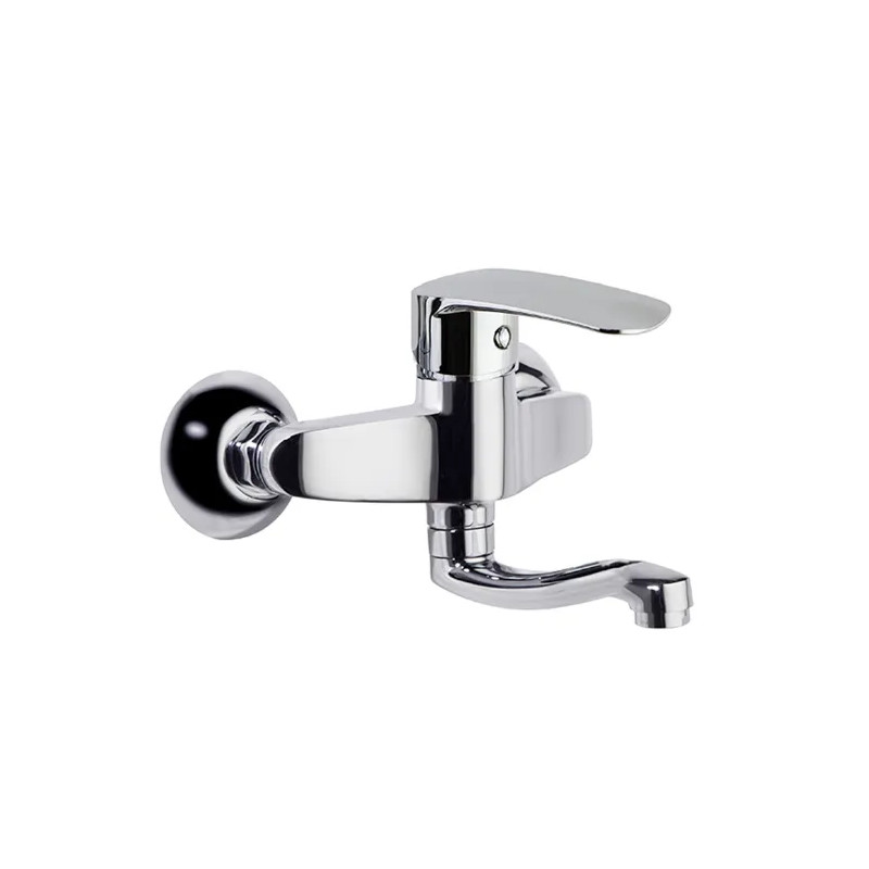 New fly" wall-mounted sink mixer 140mm projection.