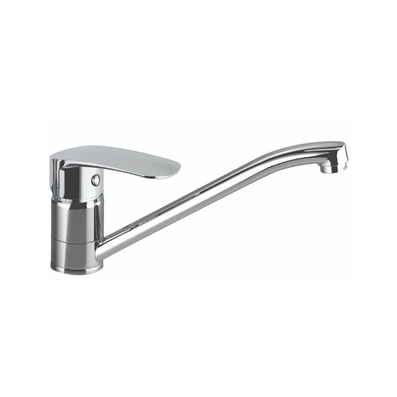 New fly" low-spout sink mixer, 154mm high.