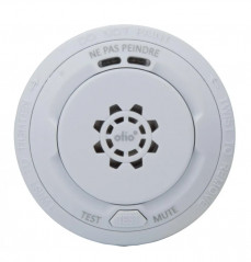 Compact smoke detector 10-year CE warranty, with batteries