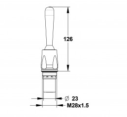 Interchangeable MIT head with handle for PRESTO 7000 mixing valve