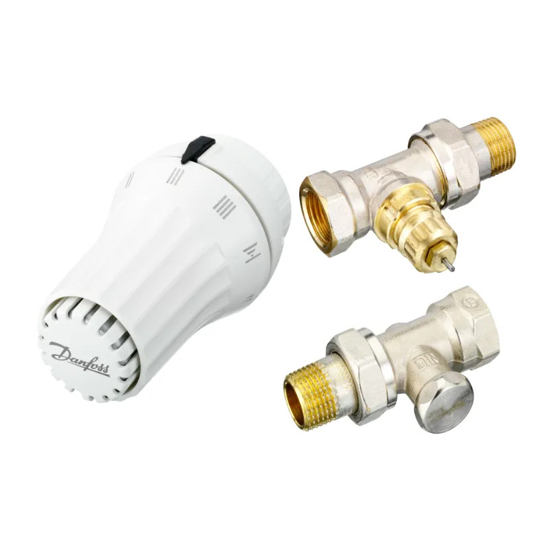 React thermostatic head kit + RA-FN straight body 15 +RLV-S control tee.