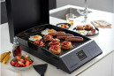 Electric griddle with hood 