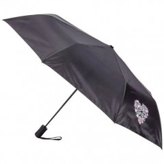 Mini parapluie noir à ouverture automatique avec motifs