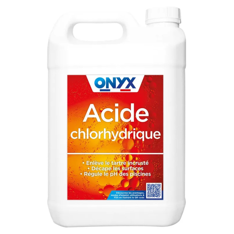 Acide chlorhydrique 23% ONYX nettoyant détartrant décapant, 5 L