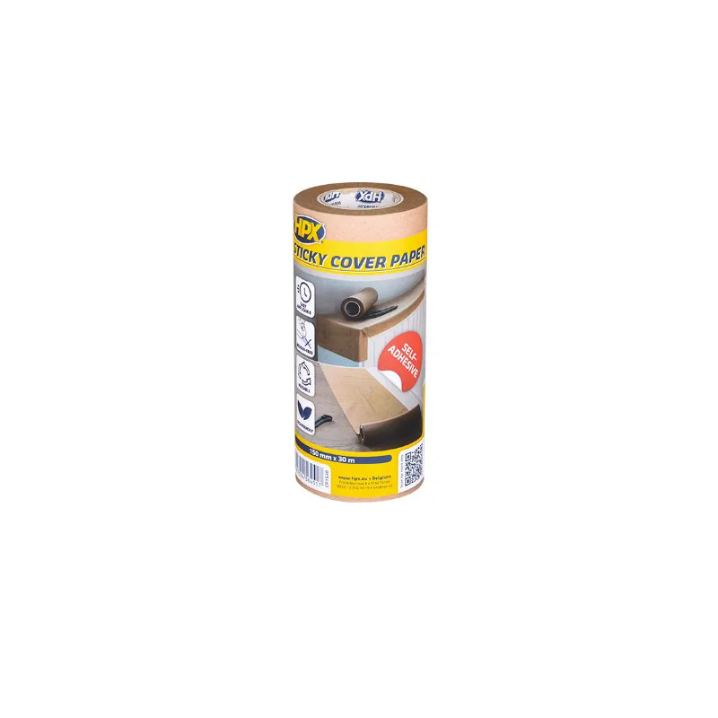 Adhesive masking paper, 148mm x 30 meters.