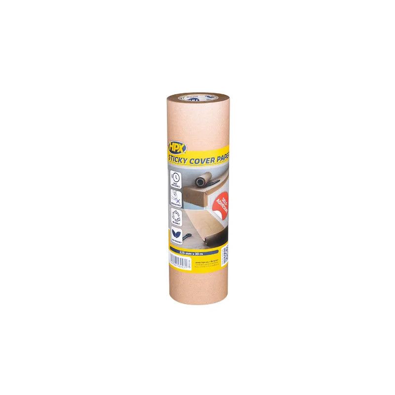 Adhesive masking paper 222mm x 30 meters.