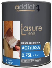 Lasure bois acrylique satin teinte pin, 0.75L.