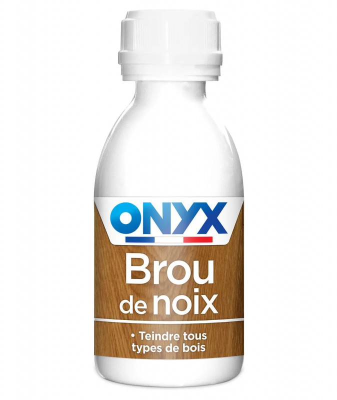 Brou de noix pour teinter toutes les boiseries, flacon 190mL