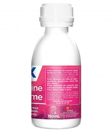 Térébenthine pure gemme, flacon de 190 mL