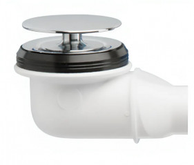 Space-saving clic clac basin strainer without overflow