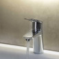 New Fly single-hole inclined basin mixer, height 151 mm, chrome