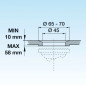 Basin drain with "No problem" pressure-tight plug, 1"1/2 (40 x 49)