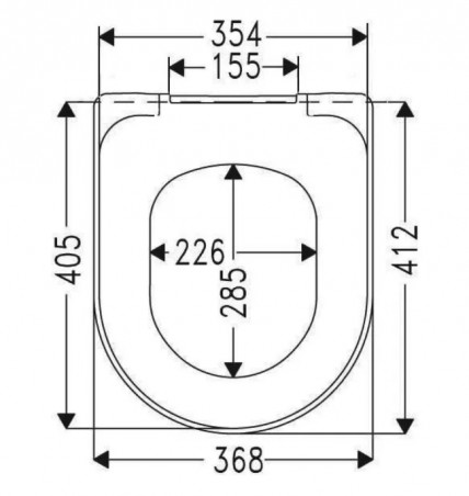 Abattant WC entraxe 15,5 cm Villeroy & Boch pour cuvette O.Novo, charnière acier inoxydable