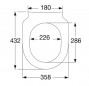 Abnehmbarer WC-Sitz Achsabstand 15,5 cm mit Fallbremse Villeroy & Boch für WC-Becken Subway 2.0